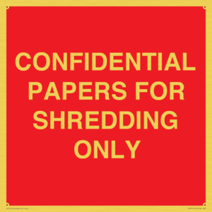CONFIDENTIAL PAPERS FOR SHREDDING ONLY